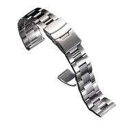 PctkeLsend 20-28mm Men Women Universal Solid Stainless Steel Diving Watch Band fit for Rolex/Seiko(Silver,20mm)