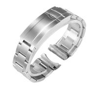 PctkeLsend 20mm Men Solid 904L Stainless Steel Micro-Adjustable Clasp Watchbands Fit for SUB/DAYTONA NH35 NH36(Micro-Adjustable Clasp 2)