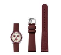 PctkeLsend 20mm Soft Silicone Waterproof and sweatproof Quick Release Watchband fit for Omega X Swatch Joint MoonSwatch(Wine red)