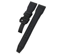 PctkeLsend 21、22mm Woven Nylon Watchband Fit for IWC Pilot IW3777 Series(Black black black,22mm)