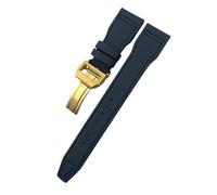 PctkeLsend 21、22mm Woven Nylon Watchband Fit for IWC Pilot IW3777 Series(Blue blue gold,22mm)