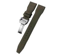 PctkeLsend 21、22mm Woven Nylon Watchband Fit for IWC Pilot IW3777 Series(Brown silver,21mm)