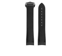 PctkeLsend 21MM Mens Rubber Sport Waterproof Watchband fit for omega Planet Ocean 600(BK no stitch BK)