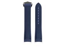 PctkeLsend 21MM Mens Rubber Sport Waterproof Watchband fit for omega Planet Ocean 600(Blue no stitch BK)