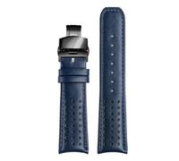 PctkeLsend 22/23mm Genuine Leather curved end Watchband Fit for CITIZEN Blue Angel AT8020-54L/8020-03L/JY8078(Blue bk hook,23mm)