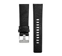 PctkeLsend 22/24/26/28/30/32mm Men Genuine Leather Watchband fit for Diesel DZ7312/DZ7314(Black,22mm)