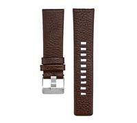 PctkeLsend 22/24/26/28/30/32mm Men Genuine Leather Watchband fit for Diesel DZ7312/DZ7314(Brown,28mm)