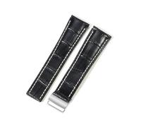 PctkeLsend 22、24mm Male Genuine Leather Bamboo Watchband fit for Breitling Super Marine Aviation Timing Avengers Challenger Series(Black(ZJ)-Steel-Z16,24mm)