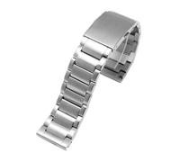 PctkeLsend 22-28mm plain end solid Stainless steel watchband fit for diesel DZ4209/DZ4215/DZ1844(Silver,24mm)