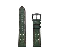 PctkeLsend 22mm Breathable Leather Strap Fit for OnePlus Watch 3/2/2R and most flat mouth watches(Army green)
