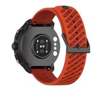 PctkeLsend 22mm Two-Tone Silicone Waterproof and dustproof Watchband Fit for RACE 2/S/Run/Ocean/Vertical/Suunto 5 9 Peak Pro(Orange)