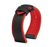 PctkeLsend For Longines Comcas L3.742 781 782 Rubber Bracelet Carbon Fiber Nylon Silicone Diving Men's Watch Strap 21mm 22mm 23mm Watchband(A-black red-black,22mm)