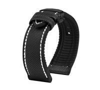 PctkeLsend For Longines Comcas L3.742 781 782 Rubber Bracelet Carbon Fiber Nylon Silicone Diving Men's Watch Strap 21mm 22mm 23mm Watchband(A-black a-black,22mm)
