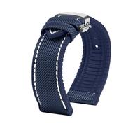 PctkeLsend For Longines Comcas L3.742 781 782 Rubber Bracelet Carbon Fiber Nylon Silicone Diving Men's Watch Strap 21mm 22mm 23mm Watchband(A-blue-silver,24mm)