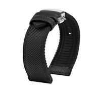 PctkeLsend For Longines Comcas L3.742 781 782 Rubber Bracelet Carbon Fiber Nylon Silicone Diving Men's Watch Strap 21mm 22mm 23mm Watchband(A-black-silver,21mm)