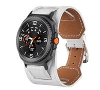 PctkeLsend Genuine Leather Watchband fit for Samsung Galaxy Watch 8 40/44/8 Classic/Watch 7 Ultra 47mm(White,For Galaxy Watch 8 44mm)