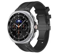 PctkeLsend Men Sport Silicone Strap fit for Samsung Galaxy Watch 8 Classic 46/40/44mm(Black black,For Galaxy 8 classic 46mm)