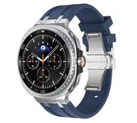 PctkeLsend Men Sport Silicone Strap fit for Samsung Galaxy Watch 8 Classic 46/40/44mm(Silver blue,For Galaxy 8 40mm 44mm)