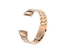 PctkeLsend Metal Adjustable Stainless Steel Watchband fit for Fitbit Charge 5/6(Rose Gold)