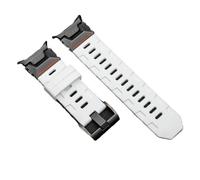 PctkeLsend No Gaps Silicone Rubber Curved End Sport Watch Strap fit for Samsung Galaxy Watch 7 Ultra 47mm(Black white)