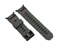PctkeLsend No Gaps Silicone Rubber Curved End Sport Watch Strap fit for Samsung Galaxy Watch 7 Ultra 47mm(Black grey)