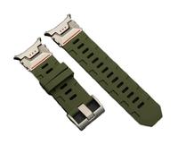 PctkeLsend No Gaps Silicone Rubber Curved End Sport Watch Strap fit for Samsung Galaxy Watch 7 Ultra 47mm(Titanium AGr)
