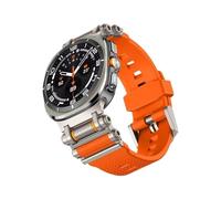 PctkeLsend No Gaps Silicone watchband fit for Samsung Galaxy Watch Ultra(Ti-Orange)