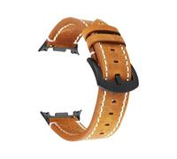 PctkeLsend Retro Brown Calf Leather Watch Band fit for Samsung Galaxy Watch 8 40/44/46mm(Light Brown)