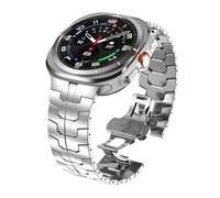 PctkeLsend Stainless steel Armor Metal Band Fit for Samsung Galaxy Watch 8 classic 46/44/40mm(Silver,Galaxy 8classic 46mm)