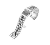 PctkeLsend Stainless Steel for Jubilee Strap fit for Seiko SKX007/009 Straight End Metal Watch Accessories 18 19 20 21 22 24mm Solid Bracelet(Silver-for Jubilee,20mm)