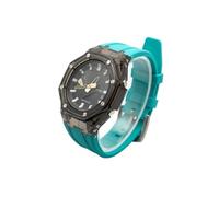 PctkeLsend Transparent Mod Kit Rubber Strap Case fit for g shock GA2100/GAB2100(Light blue-HTr)