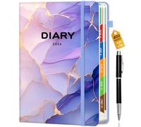 Pcuntslo Academic Diary 2026 A5 400 Pages Week to View Work Diary from Jan to Dec 2026 Diaries Student Teacher Planner Organiser 6 Pages Per Week Appointment Book for School (Violet)