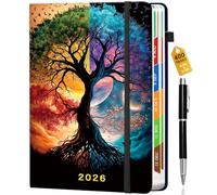 Pcuntslo Academic Diary 2026 A5 400 Pages Week to View Work Diary from Jan to Dec 2026 Diaries Student Teacher Planner Organiser 6 Pages Per Week Appointment Book for School (Four Seasons)