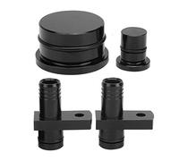 PCV Reroute Fitting with Reroute Port Plug and Resonator Plug Fit for GM Duramax 6.6L 2004.5-2010 (Black)