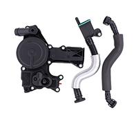 PCV Valve Crankcase Vent Cover Oil Separator 2 Breather Hoses for Audi V-W