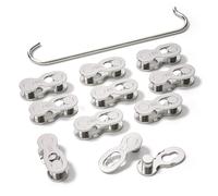 PCVANLEY 10 Pairs Reusable Bicycle Quick Release 10 Speed Chain Links With Chain Hook,Fit For Bike Chain Connector Accessories