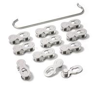 PCVANLEY 10 Pairs Reusable Bicycle Quick Release 9 Speed Chain Links With Chain Hook,Fit For Bike Chain Connector Accessories