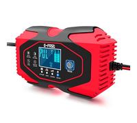 PCVBMLAUT Car Battery Charger, 12V/24V Portable Automatic Smart Battery Charger with LCD Screen, Intelligent Charges, Switch 4 modes with One Click For Car Boat Motorcycle RV SUV Snowmobile
