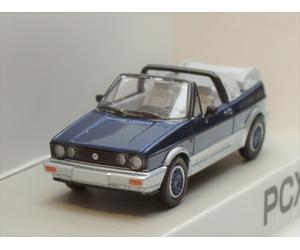 Pcx870311 by Brekina Volkswagen Golf Cabrio 1987-1993 Blue Silver Scale H0 1:87