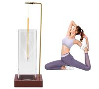 PCXWTLN Incense Holder - Incense Stick Holders with Removable Glass Ash Catcher, Wooden Incense Burner for Sticks, Upside Down Incense Sticks Holder, Tea Room Home Decoration for Yoga Meditation