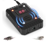 PCXWTLN Marten Defense With Ultrasound, Marten Scare Car Marten Scare With Flash Light and Sensor Control 12V Car Battery Rechargeable Marten Defense for Garage, Attic and Garden (1 Pack)