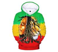 PCYFBEKL Bob Marley 3D Prited Hoodies Sweatshirts for Men and Women Reggae Sweatshirts Printed Pullover Unisex Harajuku Oversize Hoodies-XL