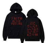 PCYFBEKL Faith in The Future Tour Concert Hoodie Men Unisex Printed Hooded Street Hooded Shirt Pullover Harajuku Sportswear-L
