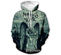 PCYFBEKL phechion Men/Women Motionless In White 3D Print Casual Sweatshirt Hoodies Streetwear Men Loose Sport Hoodies-L