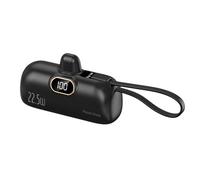 PD 22.5 W Fast Charging - 5000 mAh Battery Bank, Built-in Cable, USB Portable Charger Mobile Phone Notification, Triple Charge Capacity, Wireless Convenience for Smartphones Electronics
