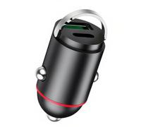 PD 30W Fast Car Charger, Dual Port USB C & USB A Cigarette Lighter Adapter, 12V Mini Flush Fit Metal Car Phone Charger for iPhone 17 16 15 14 Pro Max, Samsung Galaxy S24 S23, iPad, Car Accessories