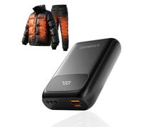 PD 30W Heated Vest Battery Pack 20000mAh, Built-in 3 DC Size Ports, Fast-Charging Power Bank for Heated Jackets & Vests with LED Display, Compatible with ORORO and Venustas