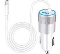 PD 30W USB Car Charger Auto Adapter for Phone Fast Charging with Dynamic Voltage Adjustment Supporting 12 24V Vehicle Power Outlet (Silver)