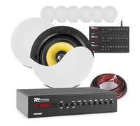 PD 4-Zone Smart WiFi Ceiling Speaker System, App Control Multi Room Audio, 5.25" Ceiling Speakers with WT240A WiFi Amplifier Per Zone, Complete Ceiling Speaker Package, Home Audio Installed Speakers