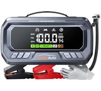 YaberAuto 10-in-1 Jump Starter Power Pack 6000A with Air Compressor 160PSI, Portable PD 65W Car Battery Jump Starter (All Gas/12L Diesel) Jumper Starter Power Bank with Jump Leads, 160W DC,600 Lumen
